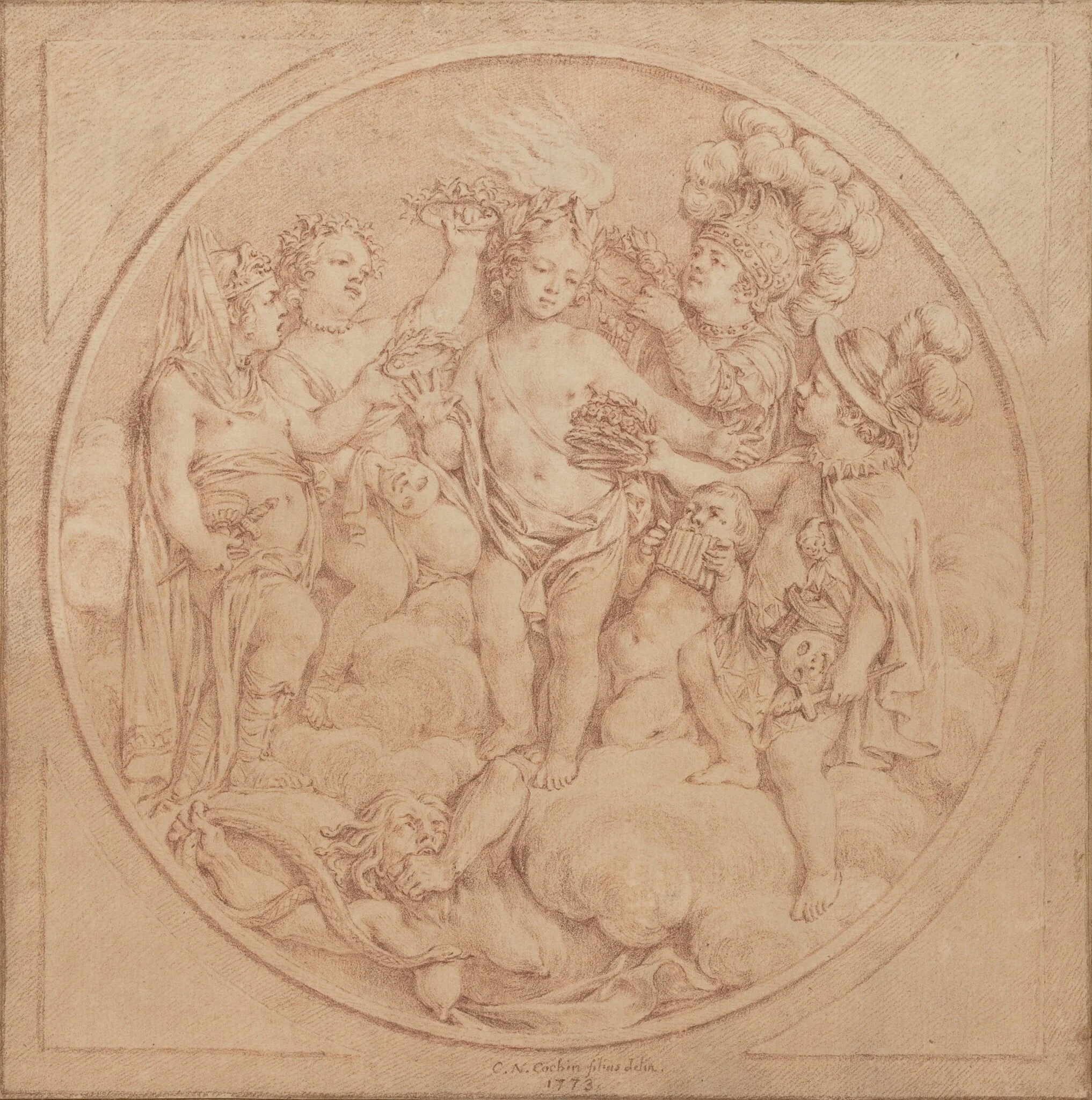 Allegory of Fame, detail