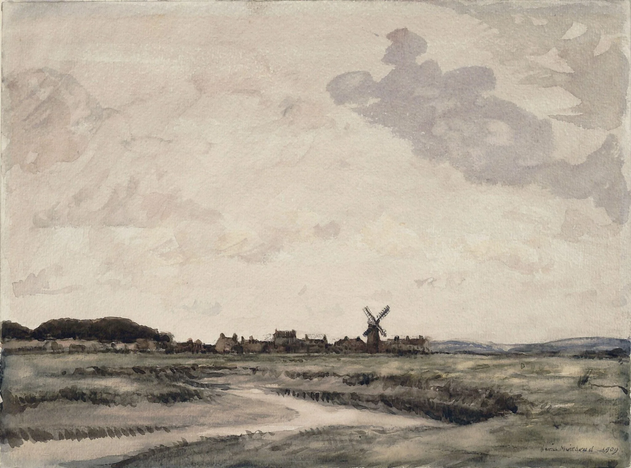 Landscape with Windmill, detail