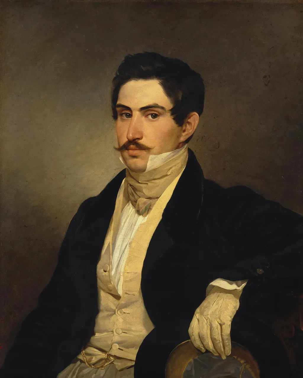 Portrait of N. A. Okhotnikov, by Karl Bryullov, oil, 1827
