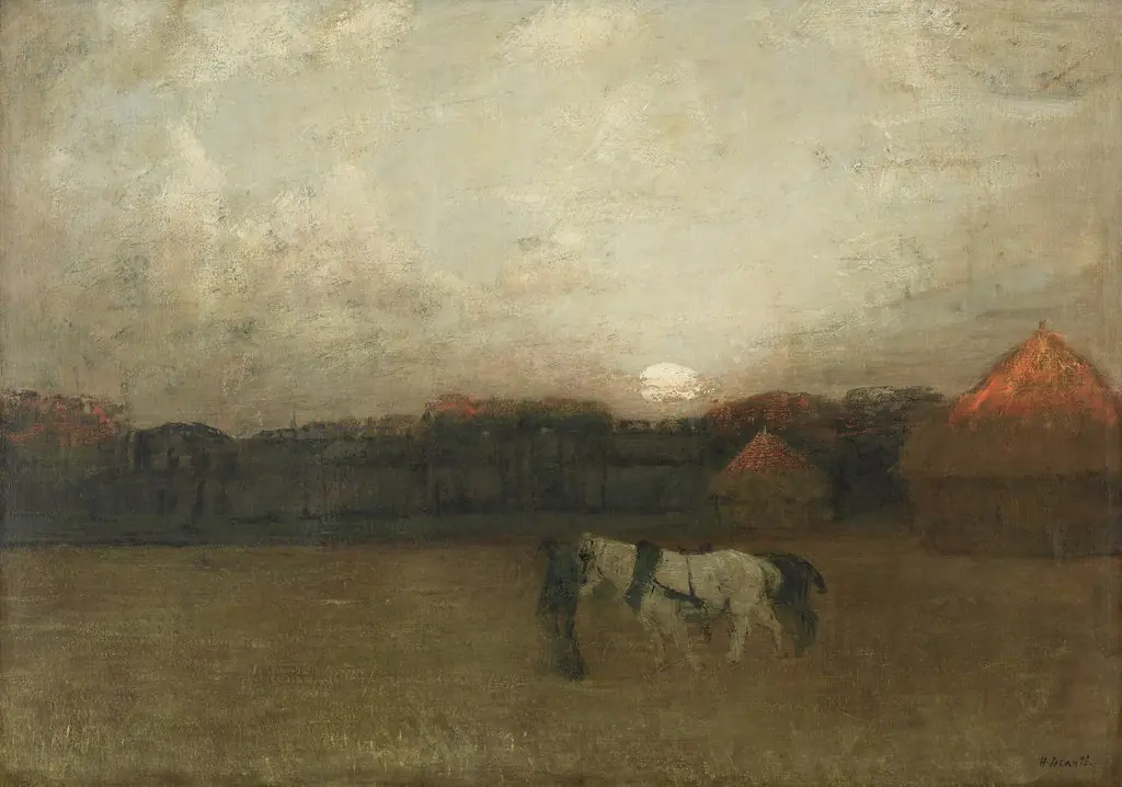 The Stubble Field, by Henry Golden Dearth, oil, 1909