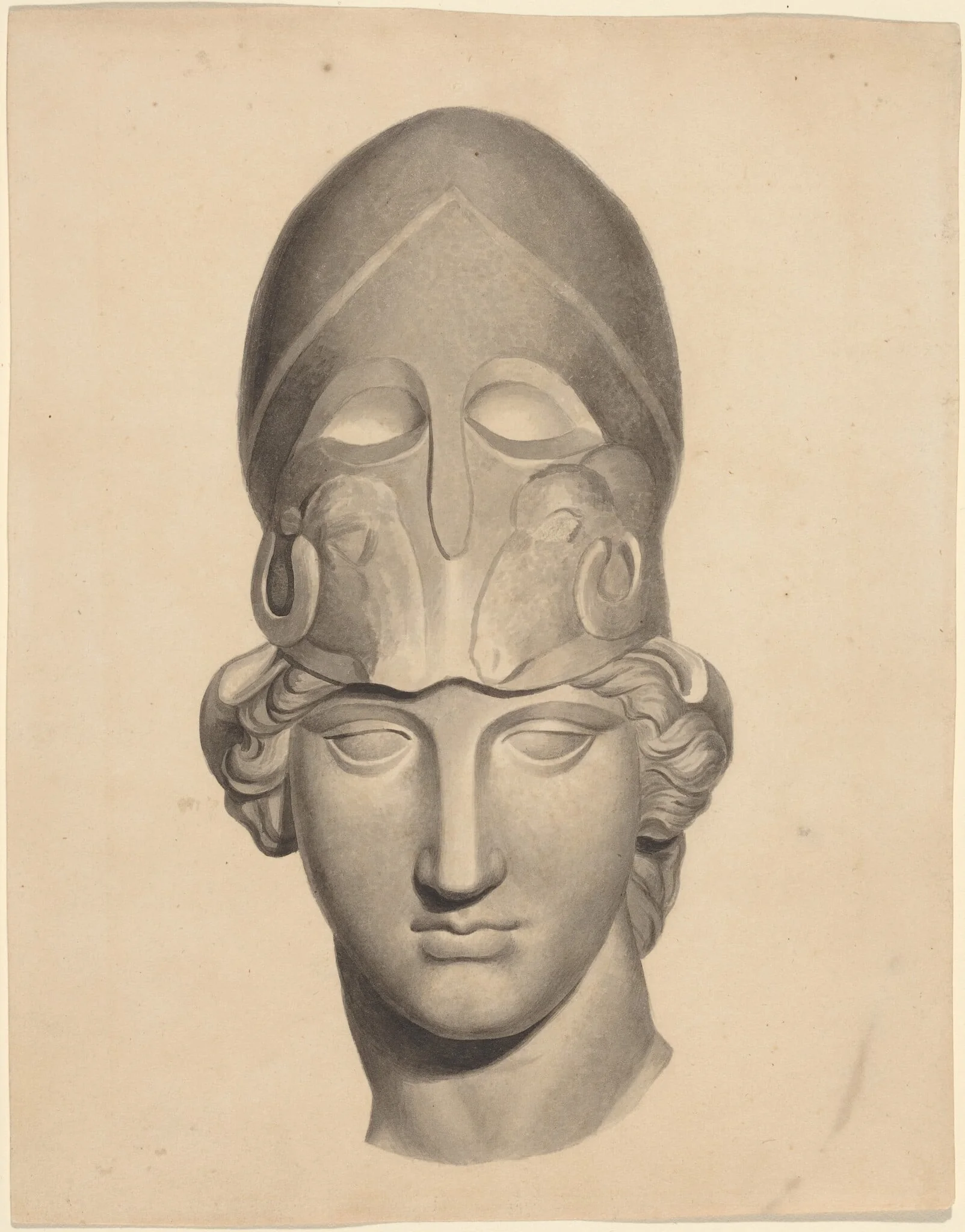Antique Head with a Helmet, detail