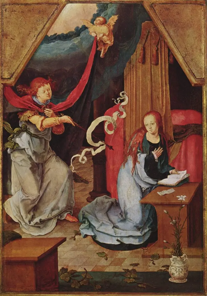 Annunciation, by Lucas van Leyden, oil, 1522