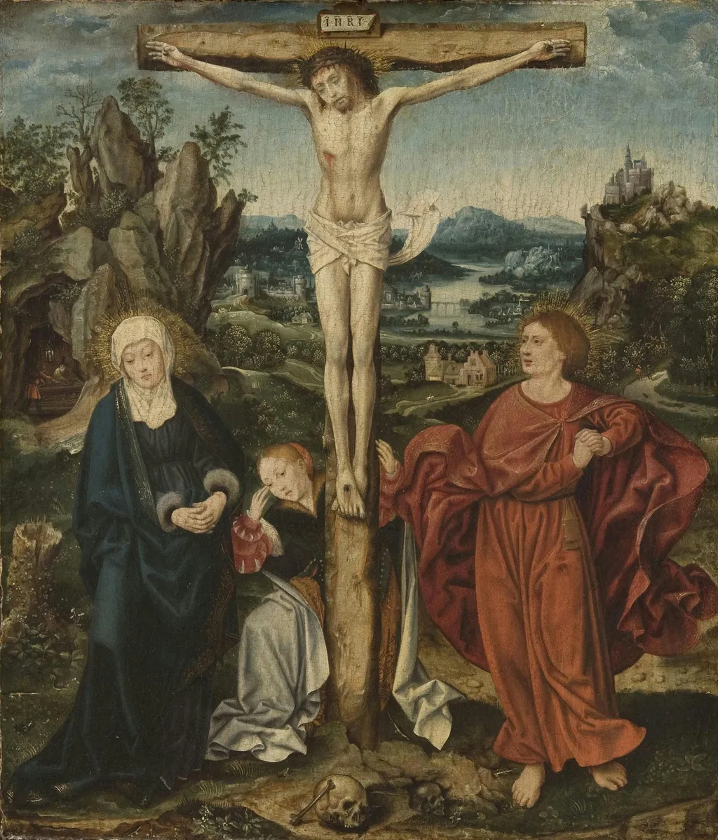 Crucifixion, by Joos van Cleve, oil, 1532