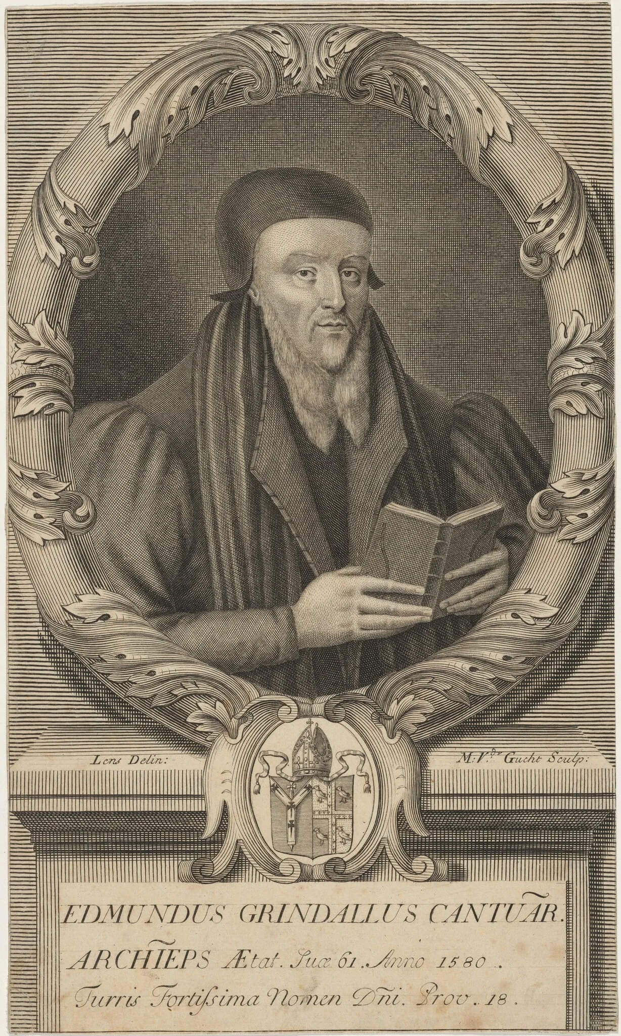 Edmund Grindal, Archbishop of Canterbury, detail