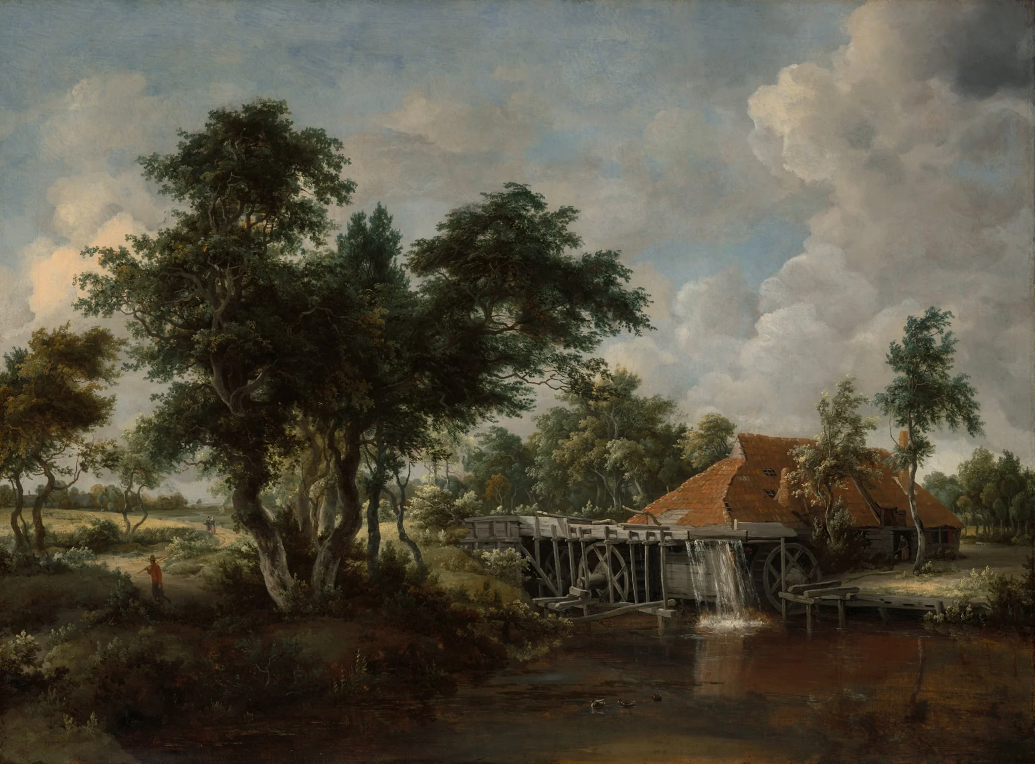The Watermill with the Great Red Roof, detail