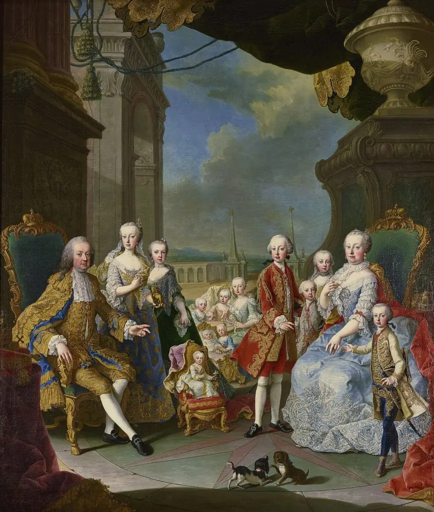 The Imperial family in 1756, by Martin van Meytens, oil, 1756