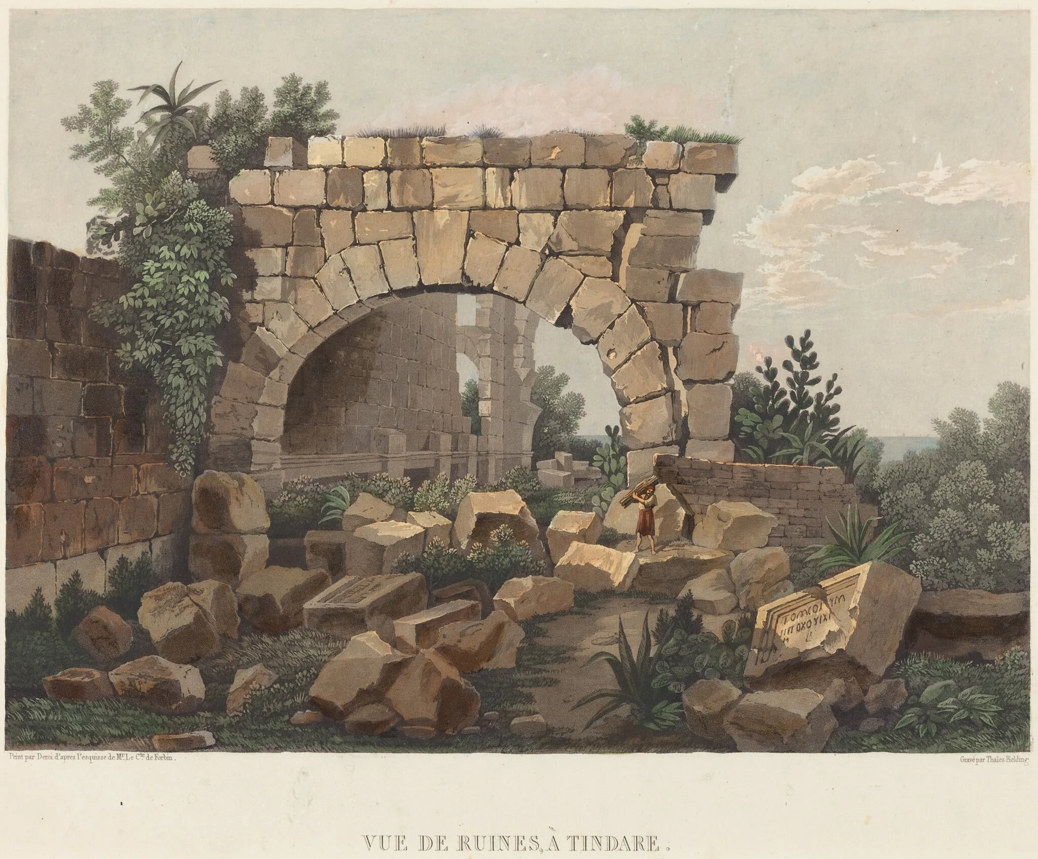 Vue de Ruines, à Tindare, detail