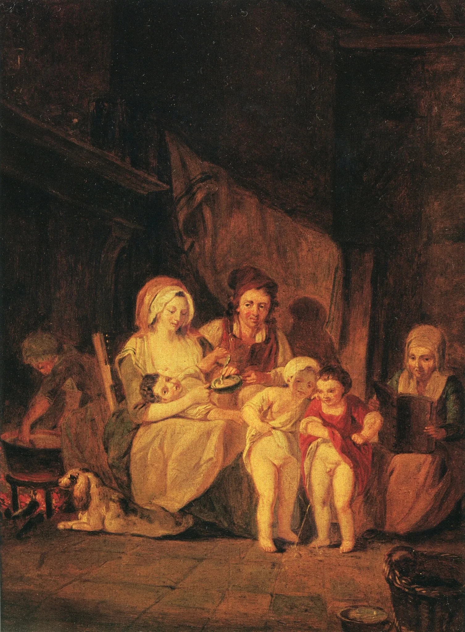 Peasant interior, detail