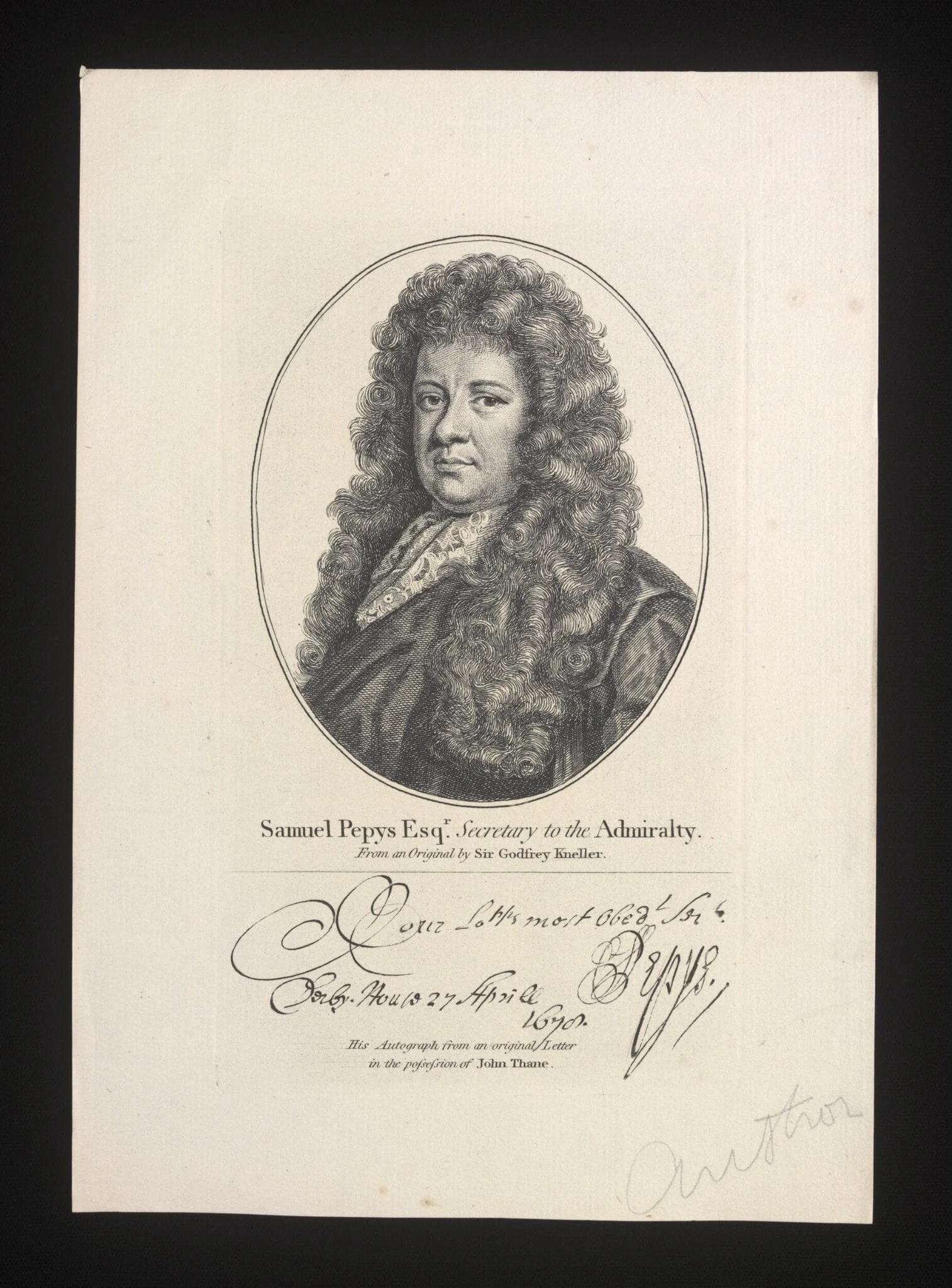 Samuel Pepys Esq, detail