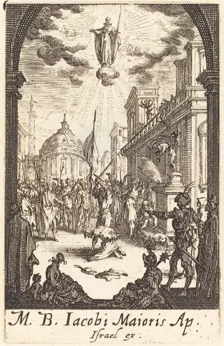 The Martyrdom of Saint James Major, by Jacques Callot, ink, 1634