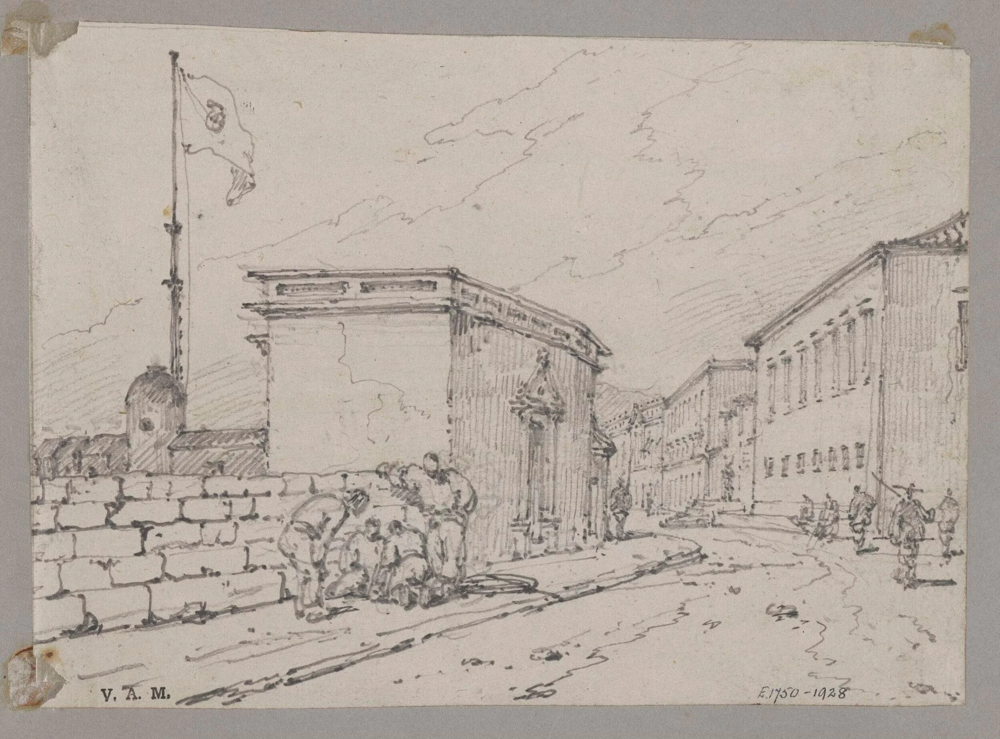 Governor's House, and Pedro Fort, Macao, detail