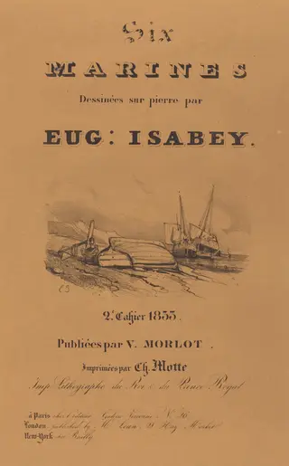 Six marines, by Eugène Isabey, ink, 1833