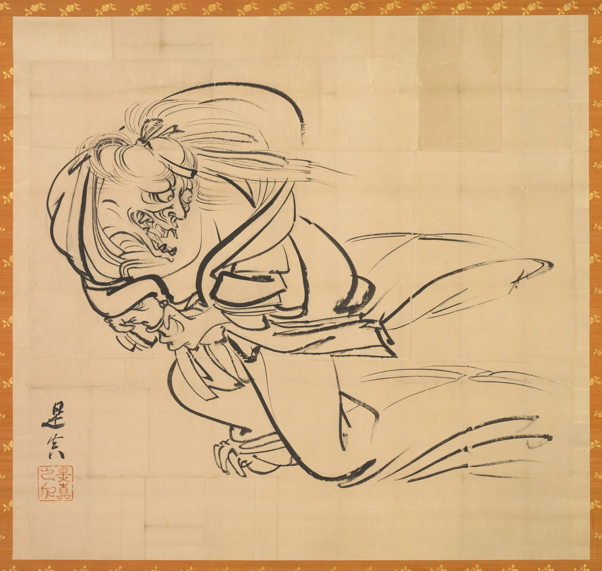 Sketch of Ibaraki-dōji, detail