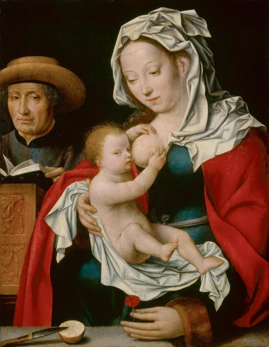 Virgin and child, detail