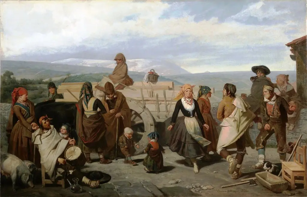 The Dance, by Valeriano Bécquer, oil, 1866