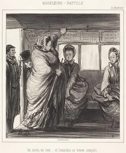 Madeleine-Bastille, by Honoré Daumier, ink, 1862