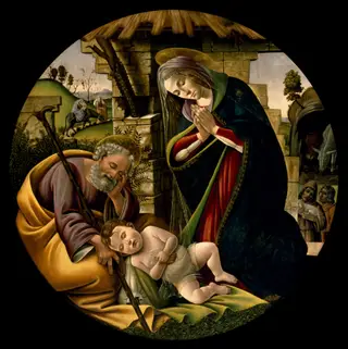 The Adoration of the Christ Child, by Sandro Botticelli, oil, 1500