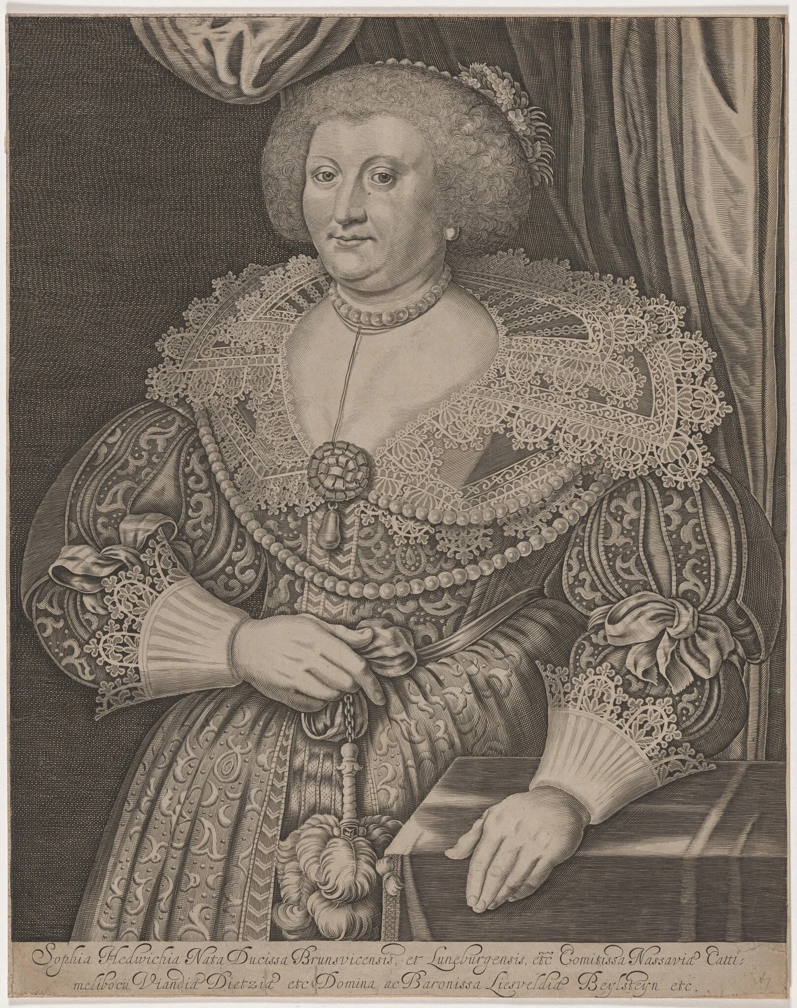 Sophia Hedwig, Duchess of Brunswick, detail