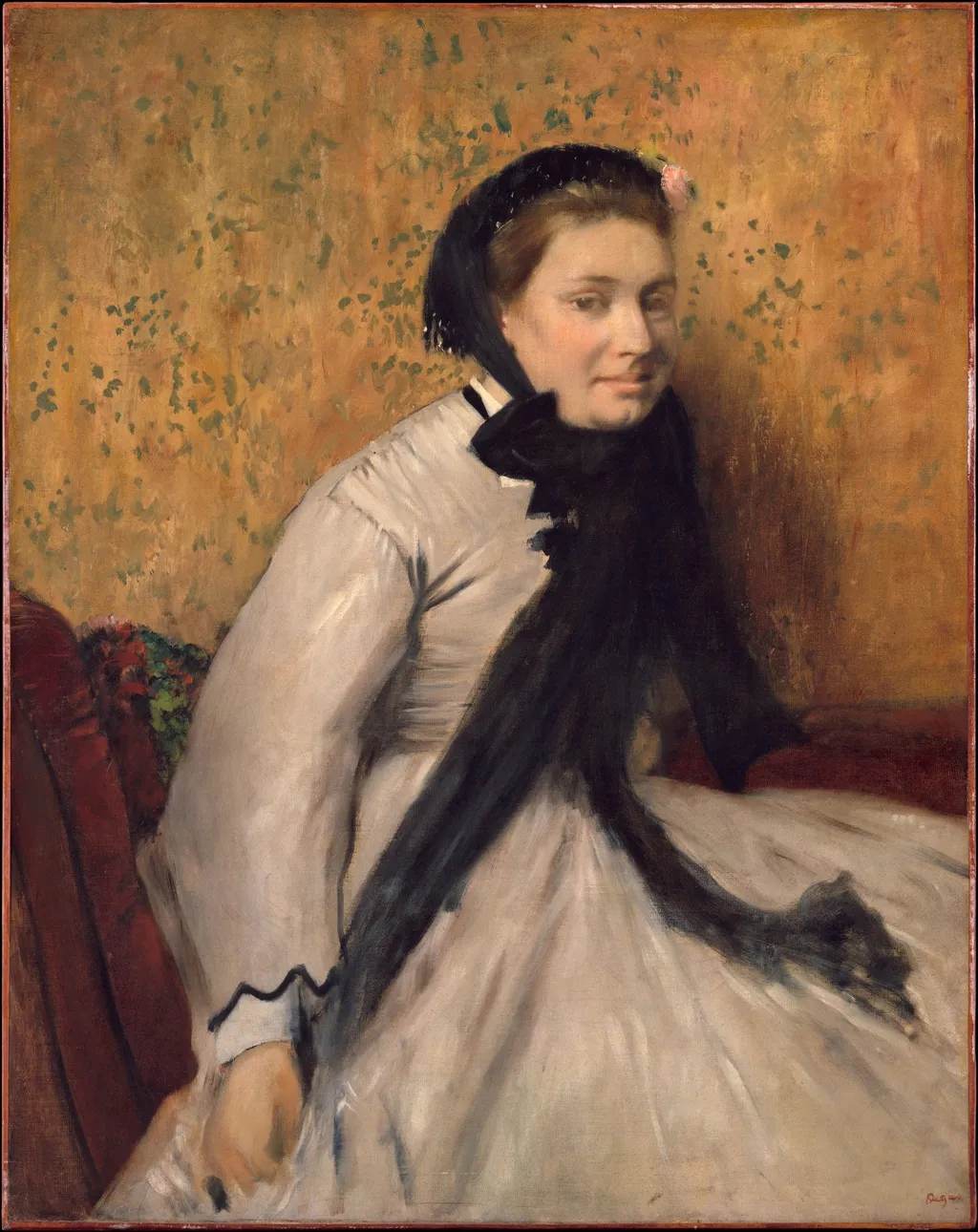 Portrait of a Woman in Gray, by Edgar Degas, oil, 1865