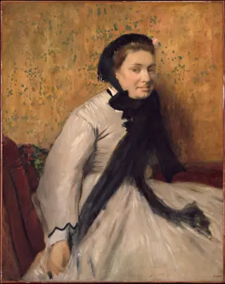 Portrait of a Woman in Gray, by Edgar Degas, oil, 1865