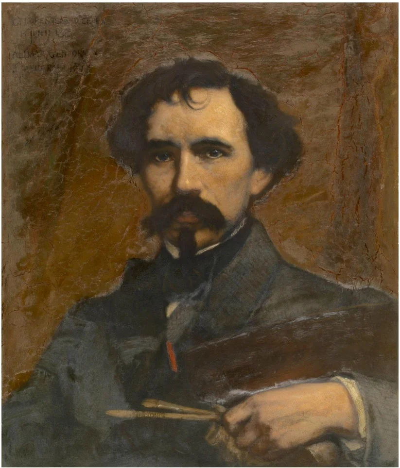 Portrait of the painter Joseph Lies, detail