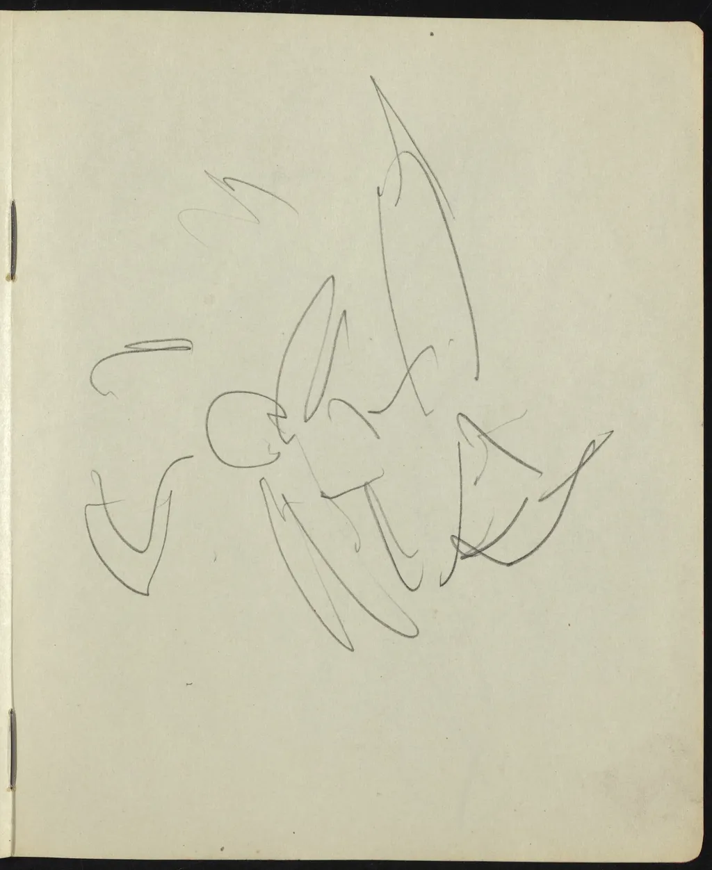 Dancers and Performers (Page from a Sketchbook), by Ernst Ludwig Kirchner, graphite, 1911