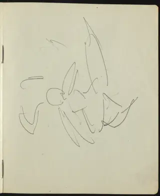 Dancers and Performers (Page from a Sketchbook), by Ernst Ludwig Kirchner, graphite, 1911