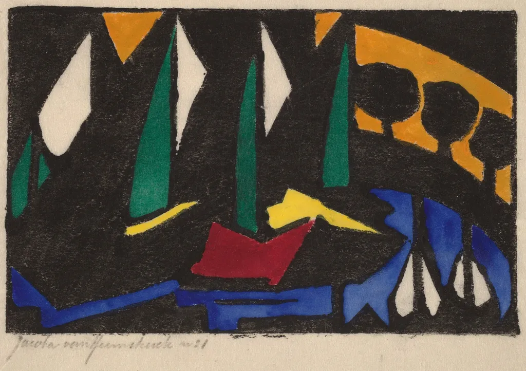 Boat and Trees, by Jacoba van Heemskerck van Beest, watercolor, 1914