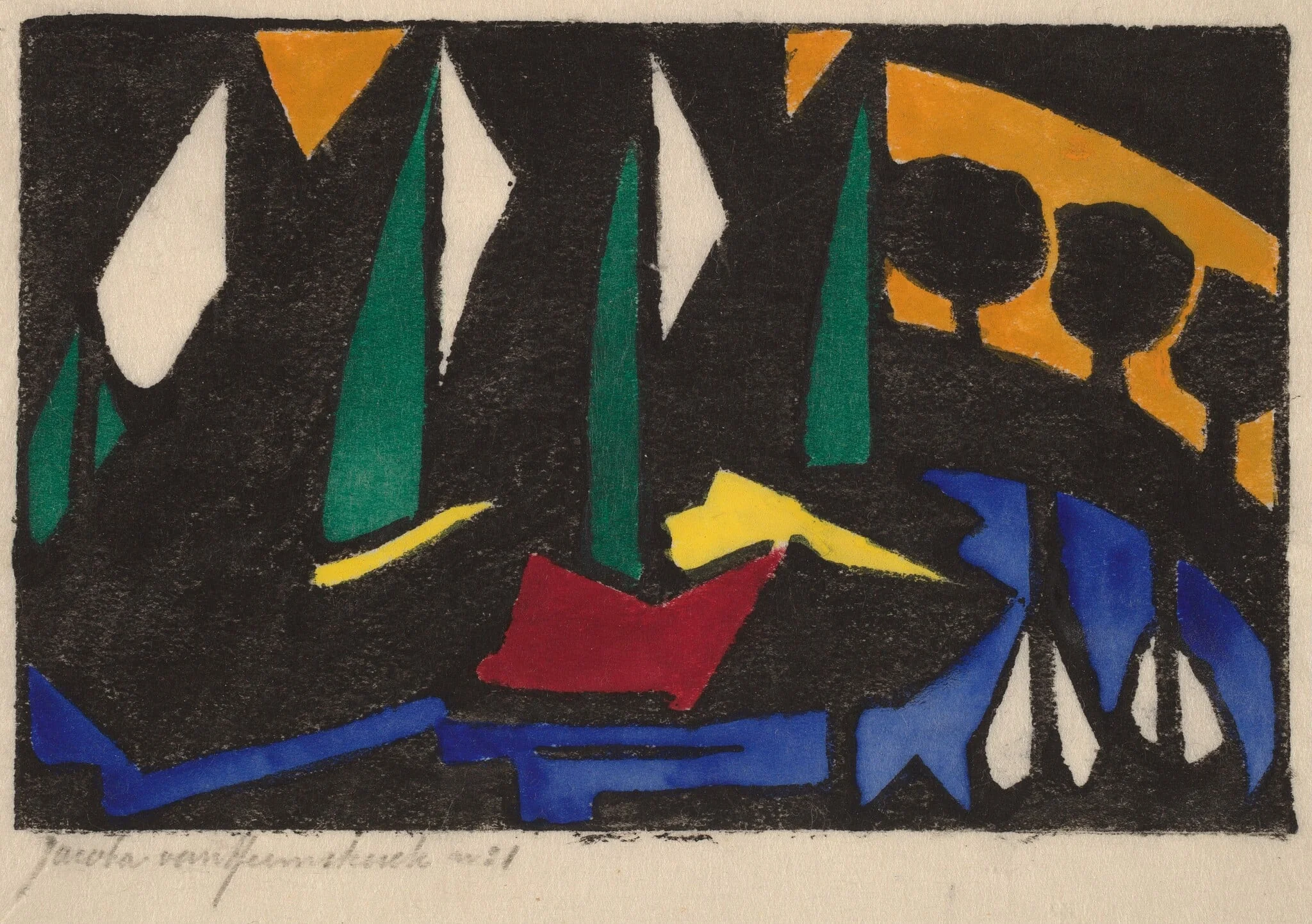 Boat and Trees, detail