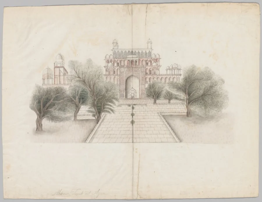 The Mausoleum of Akbar at Secundrabad, detail