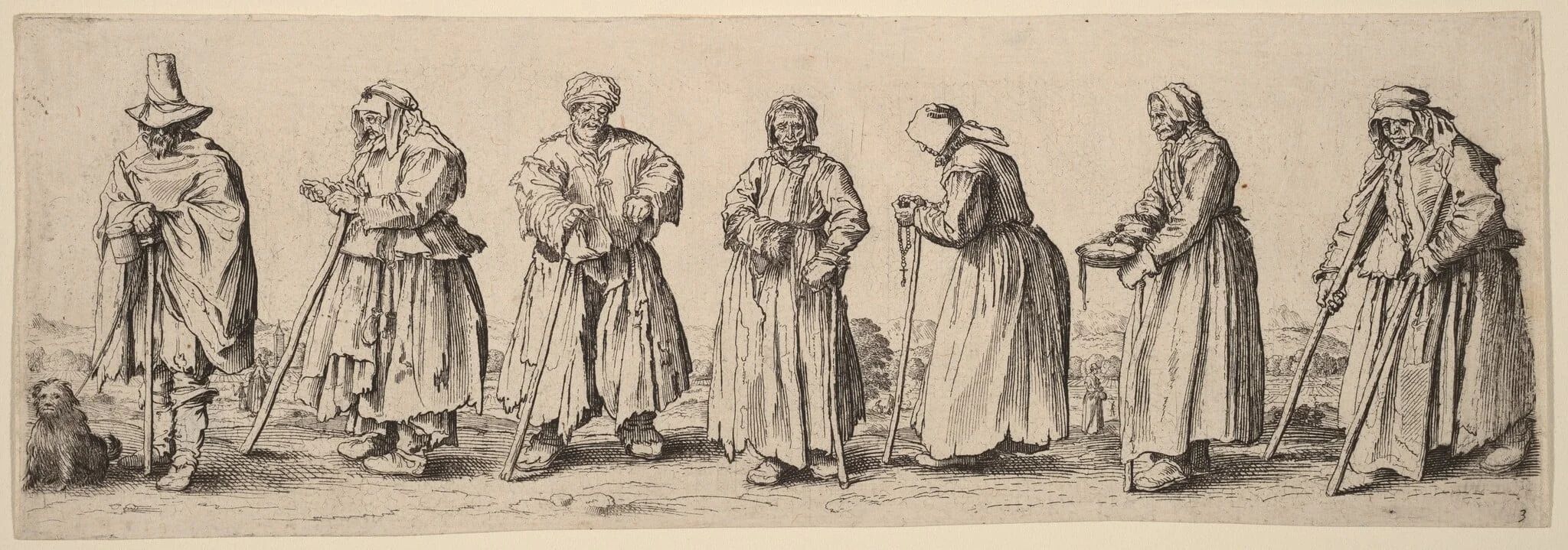 Men and Women Beggars, detail