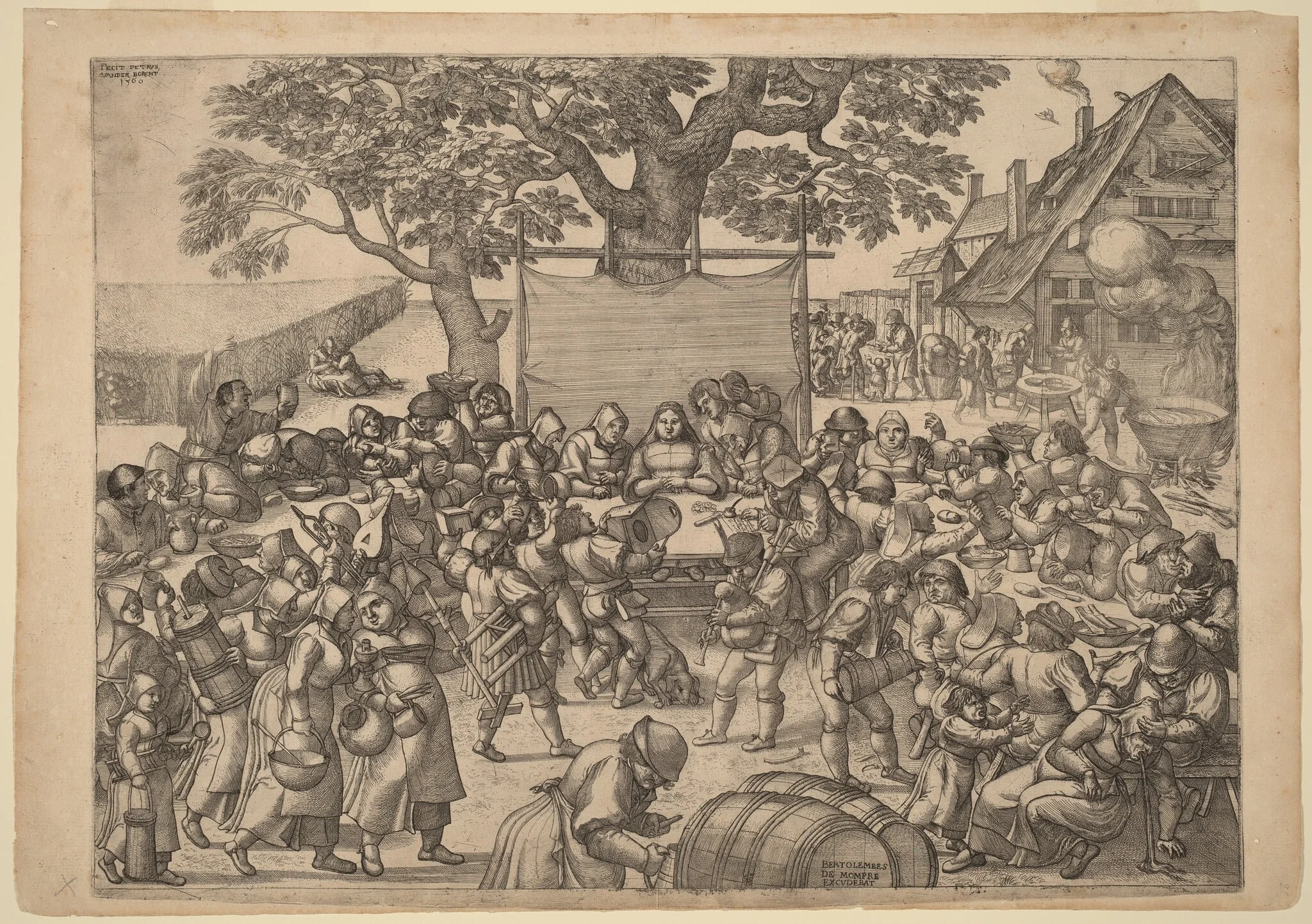 The Large Rustic Wedding Feast, detail
