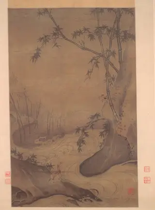 Bamboo and Ducks by a Rushing Stream, by Ma Yuan, unspecified, 1203