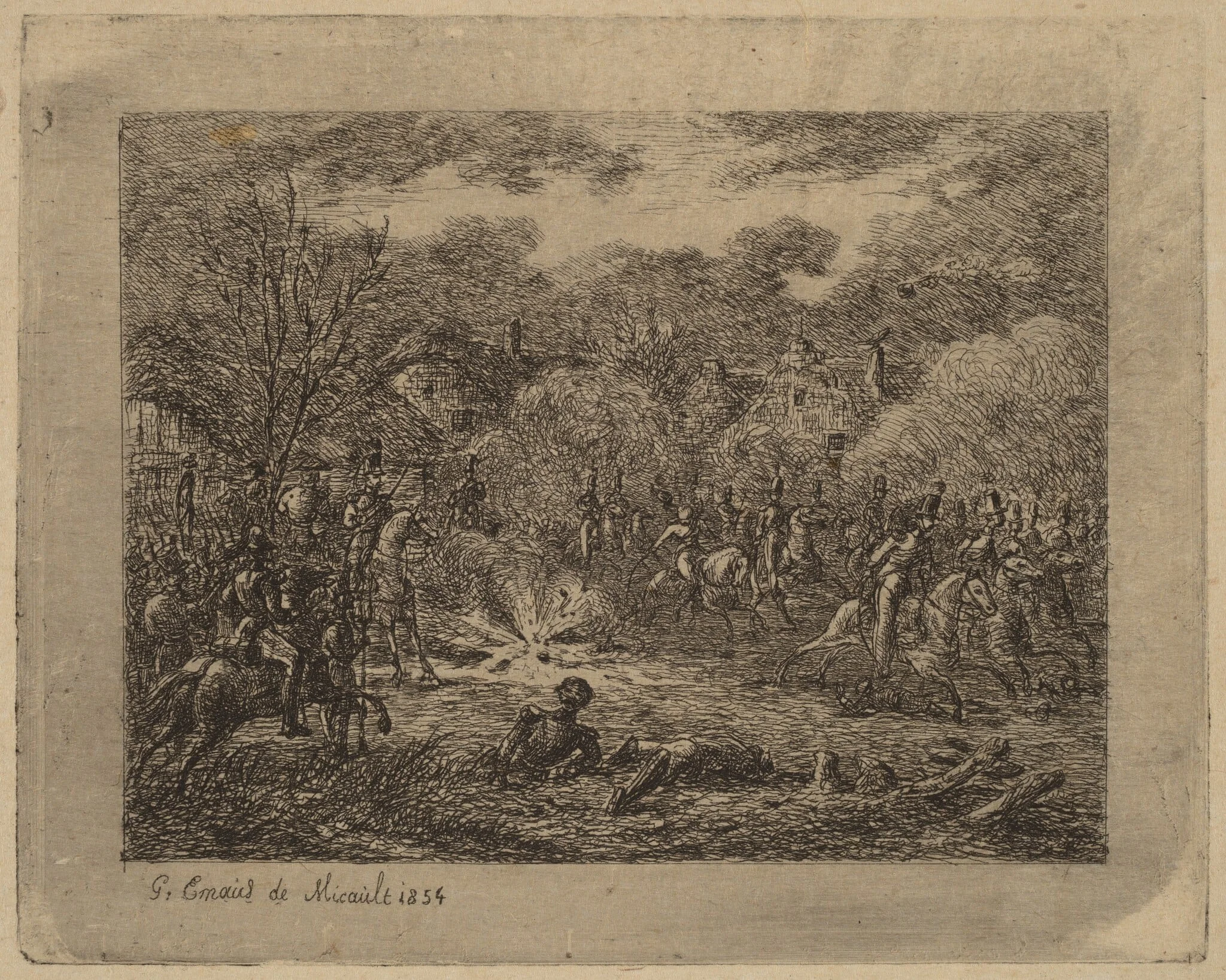Explosion of a Grenade (L'Explosion d'une grenade), detail