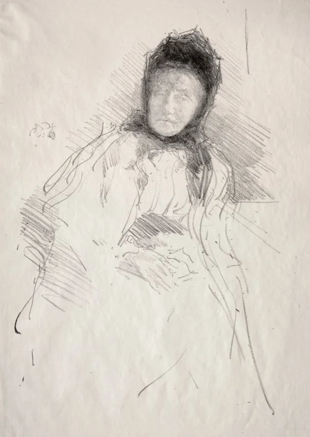 Unfinished Sketch of Lady Haden, detail