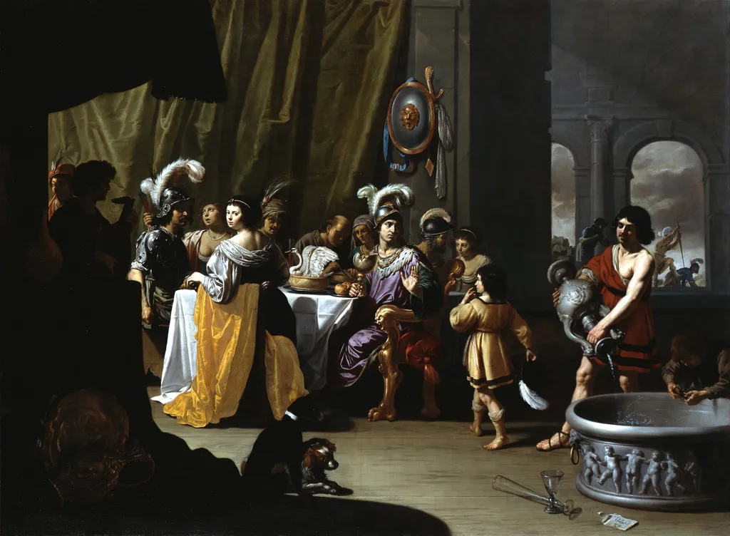 The Feast of Alexander and Kleitos, by Jan van Bijlert, paint, 1635
