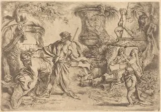 Temporalitas Aeternitas, by Giovanni Benedetto Castiglione, ink, 1655