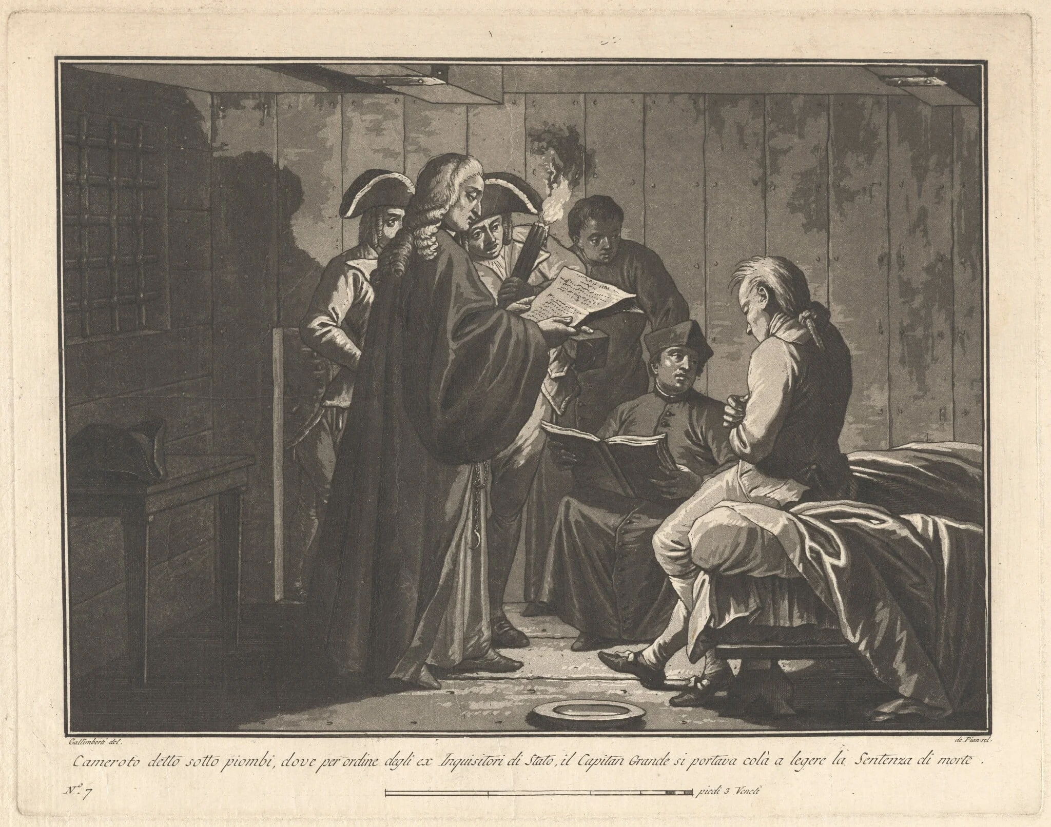 The "Sotto Piombi," Where Death Sentences Were Read, detail