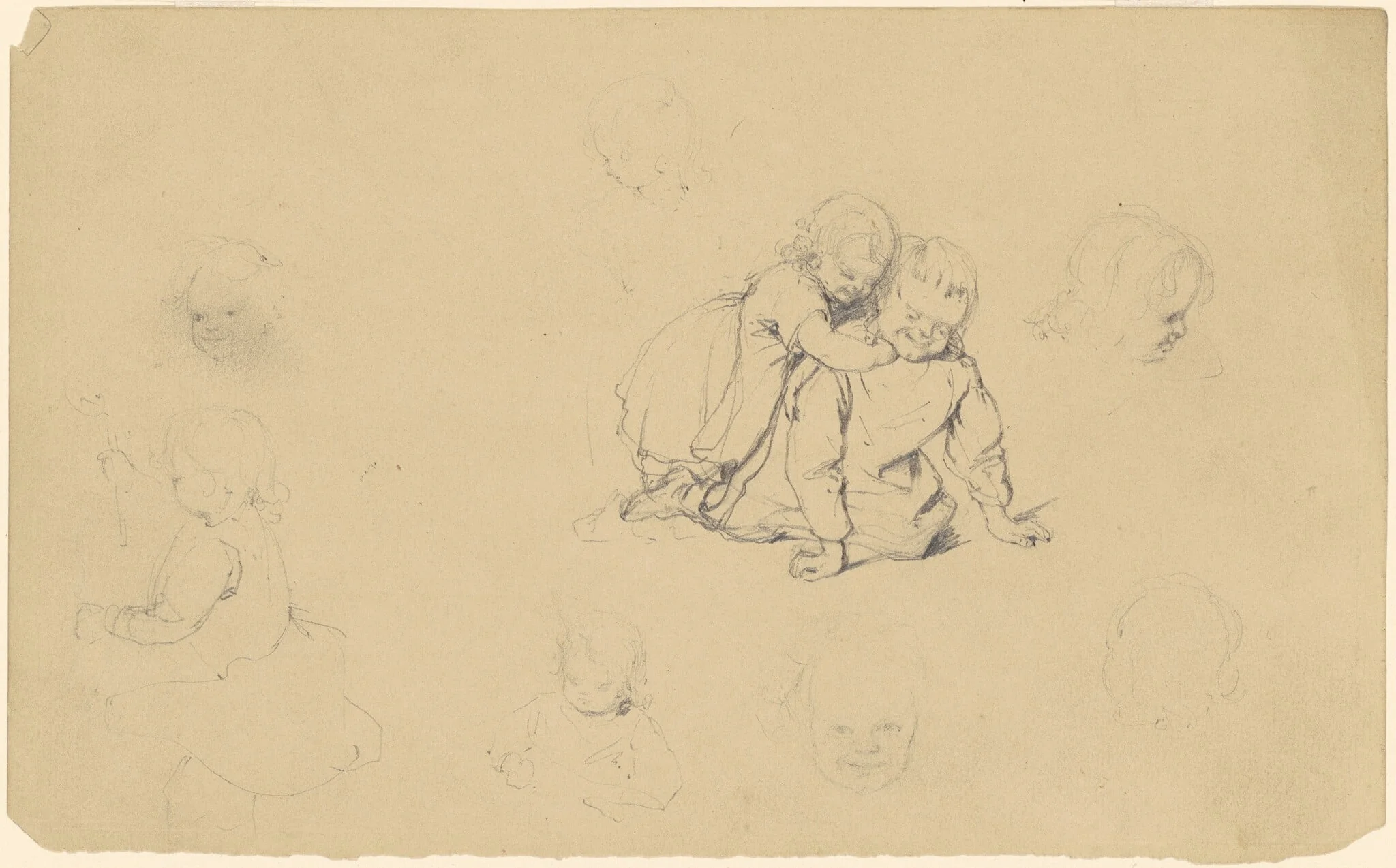 Studies of Children at Play, detail