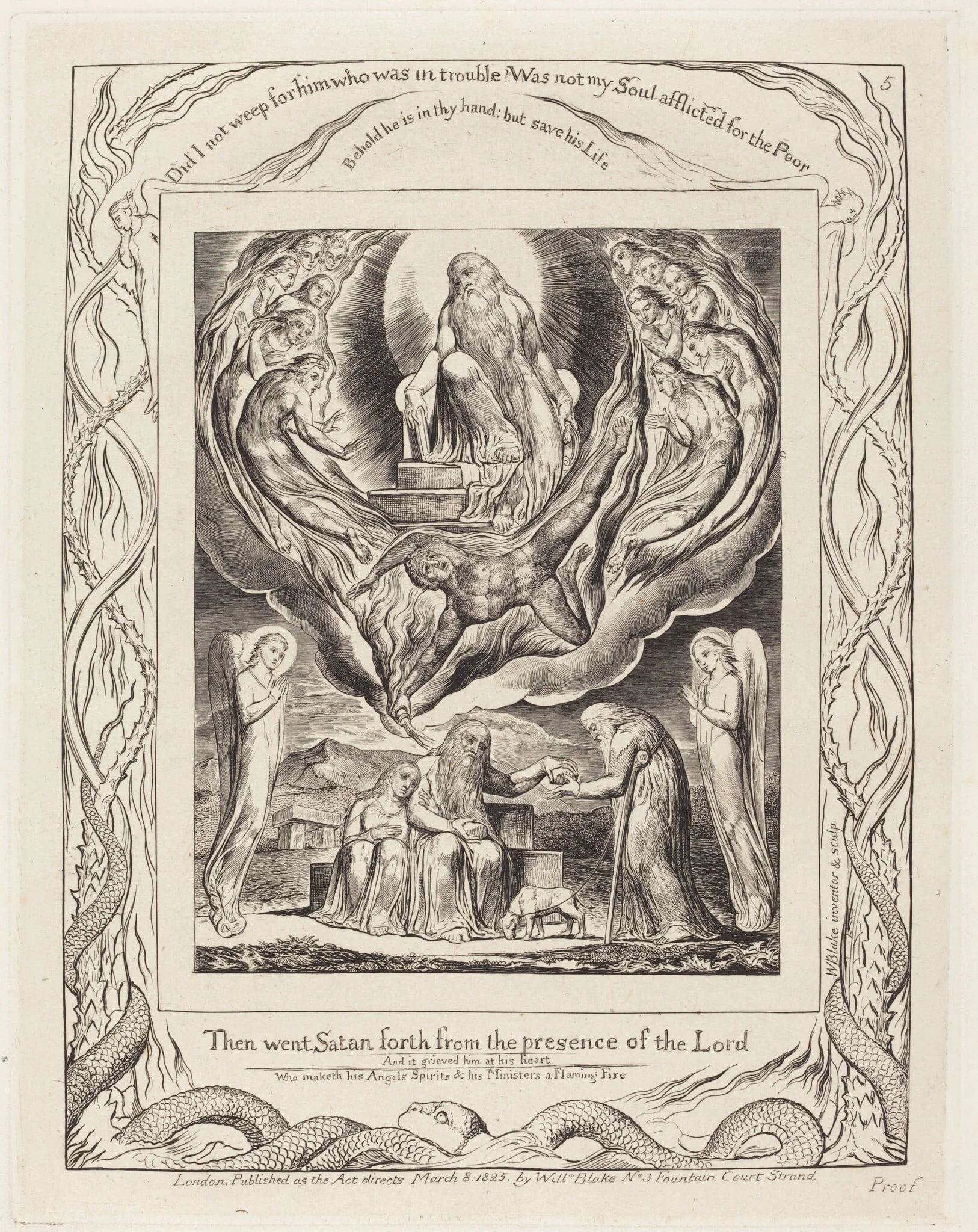 Satan Going Forth from the Presence of the Lord, detail