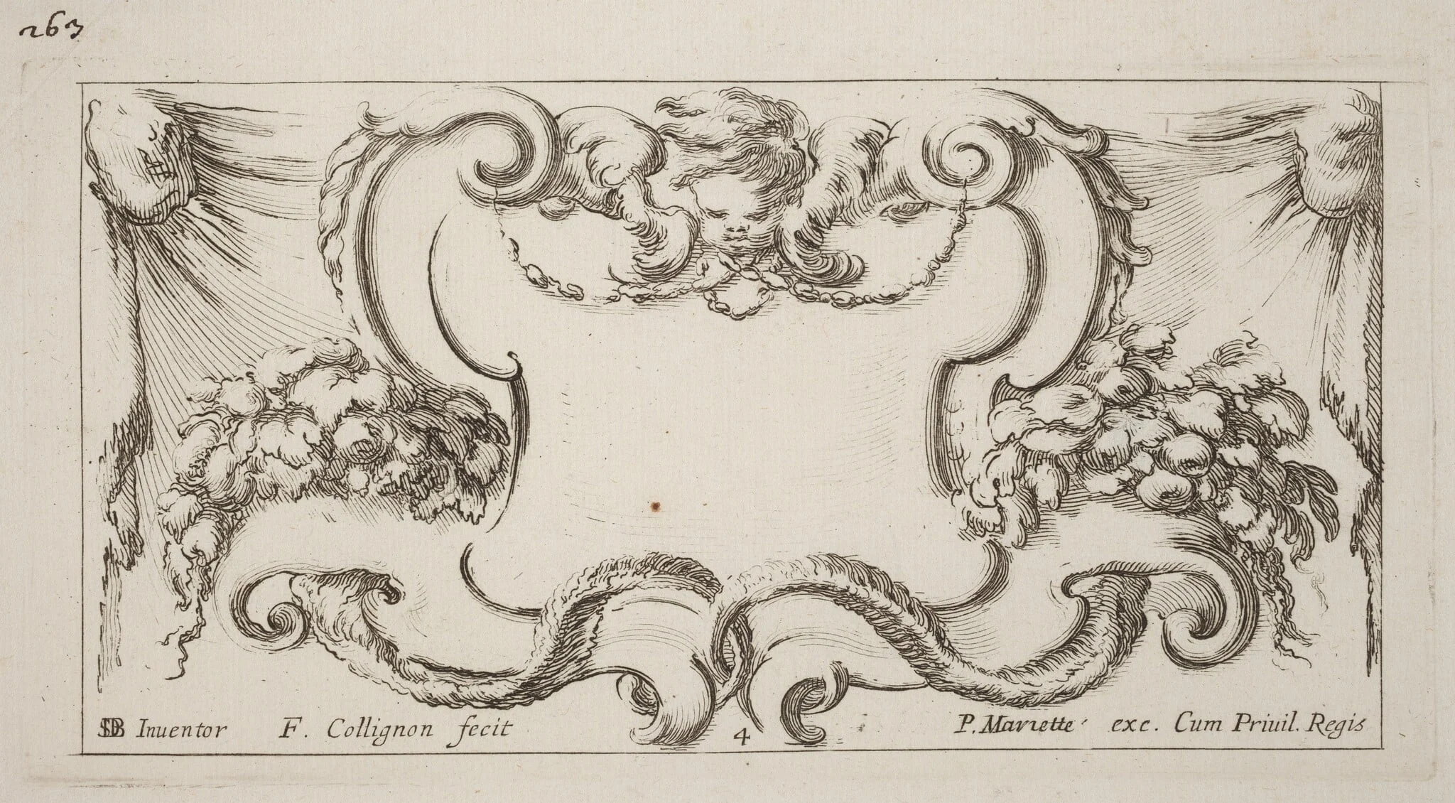 Cartouche, detail