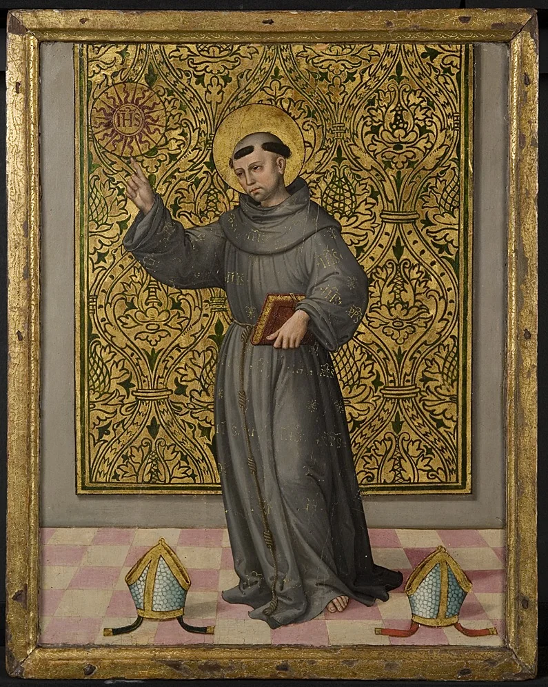 Saint Bernardino of Siena, detail
