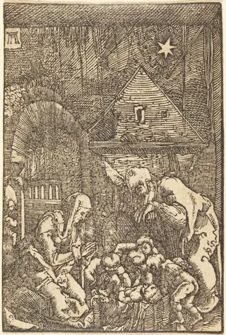 The Nativity, by Albrecht Altdorfer, ink, 1513
