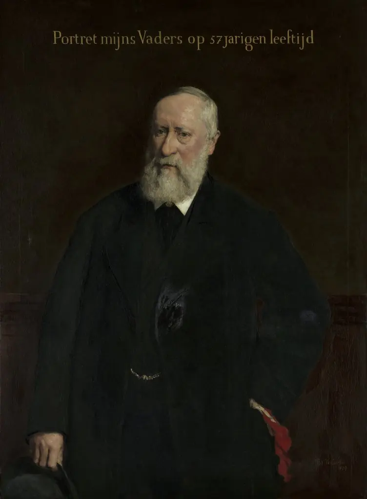 Jan Verhaert, the Artist's Father, by Piet Verhaert, oil, 1890