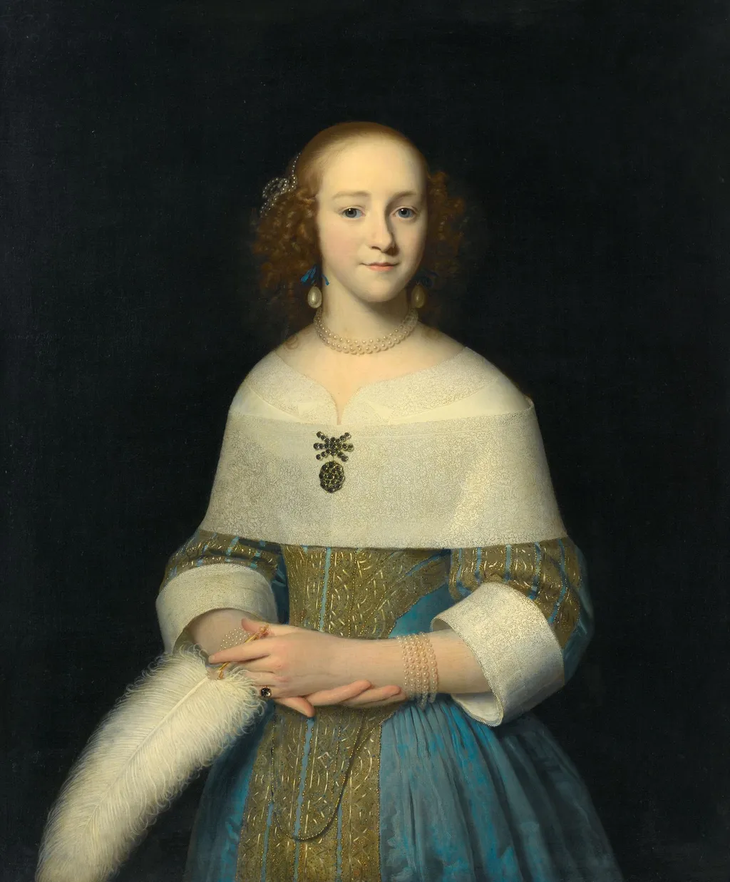 Portrait of a Young Woman, Possibly Susanna Reael, by Isaack Luttichuys, unspecified, 1656