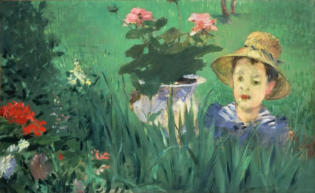 Boy in Flowers (Jacques Hoschedé), by Edouard Manet, oil