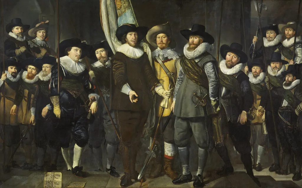 Officers and other civic guardsmen of the IIIrd District of Amsterdam, under the command of Captain Allaert Cloeck and Lieutenant Lucas Jacobsz Rotgans, by Thomas de Keyser, oil, 1632