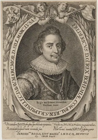 Frederick V, Elector Palatine, King of Bohemia, by Crispijn van de Passe I, ink, 1601
