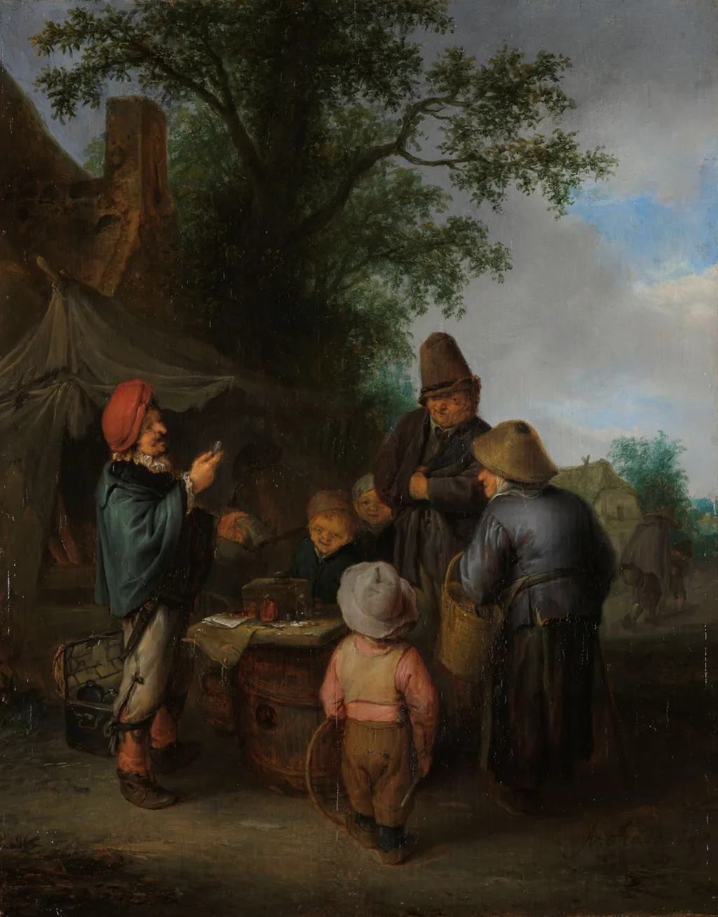 The Quack, by Adriaen van Ostade, oil, 1648