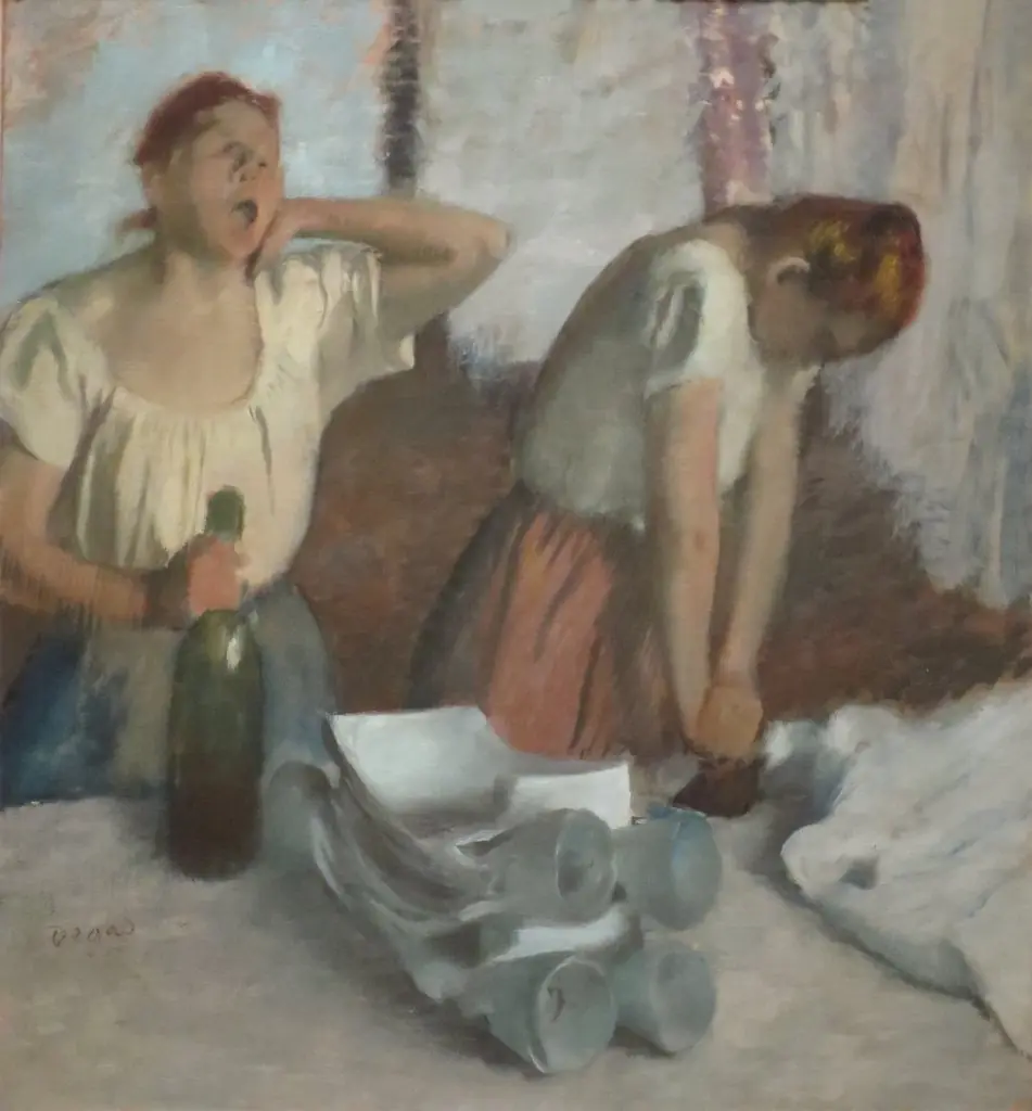 Women Ironing, by Edgar Degas, oil, 1892